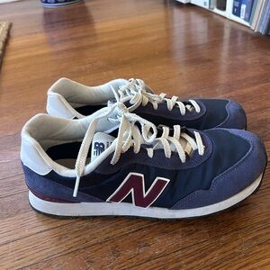 New Balance Men's Navy and White Sneakers - Barely Worn!